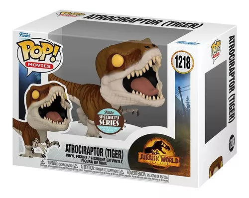 FUNKO POP ATROCIRAPTOR TIGER #1218 JURASSIC WORLD SPECIALTY SERIES