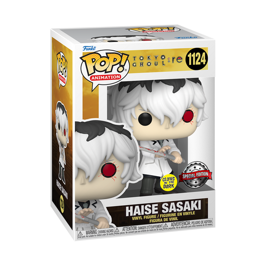 FUNKO POP HAISE SASAKI GLOWS IN THE DARK #1124 TOKYO GHOUL