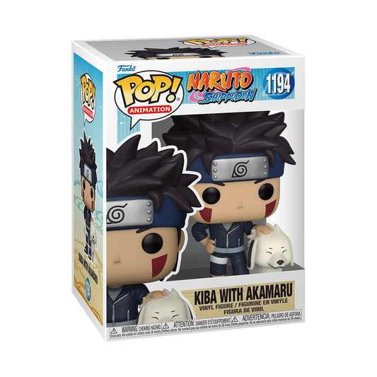 FUNKO POP KIBA WITH AKAMARU #1194 NARUTO SHIPPUDEN