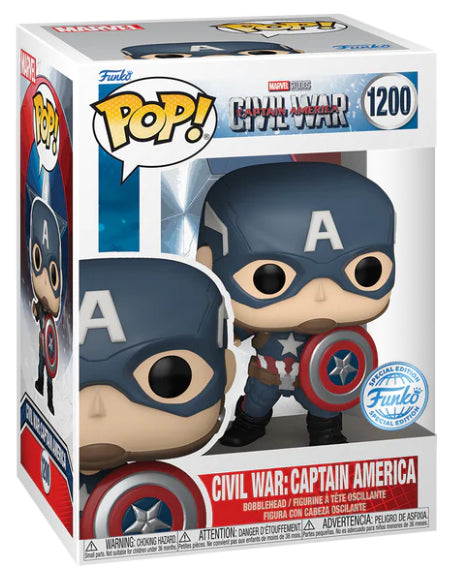 FUNKO POP CIVIL WAR CAPTAIN AMERICA #1200