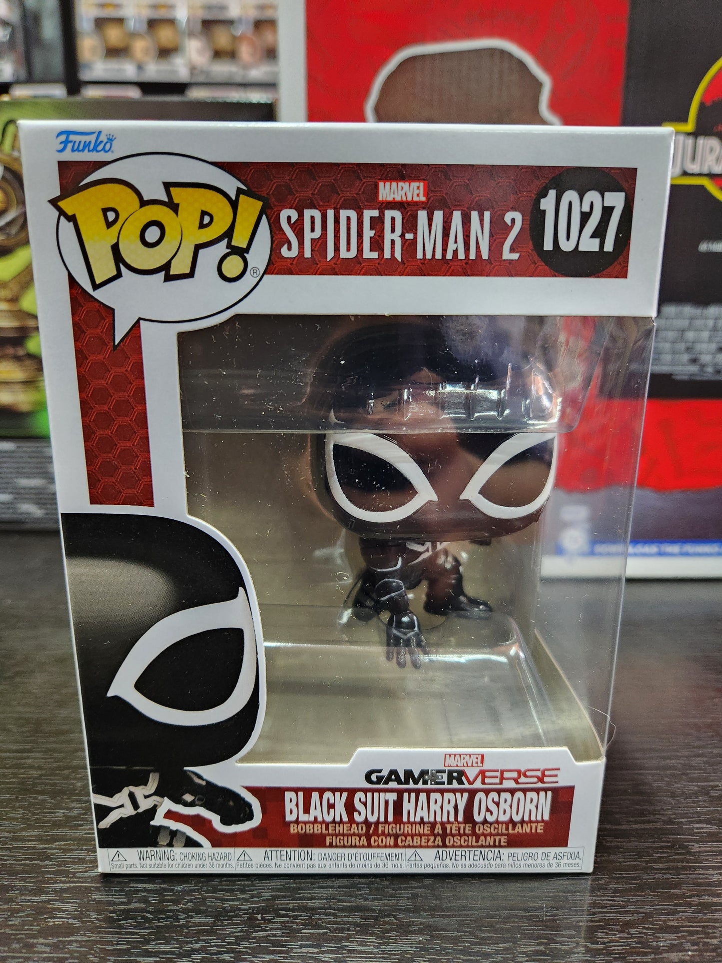 FUNKO POP BLACK SUIT HARRY OSBORN 1027 SPIDERMAN 2 MARVEL