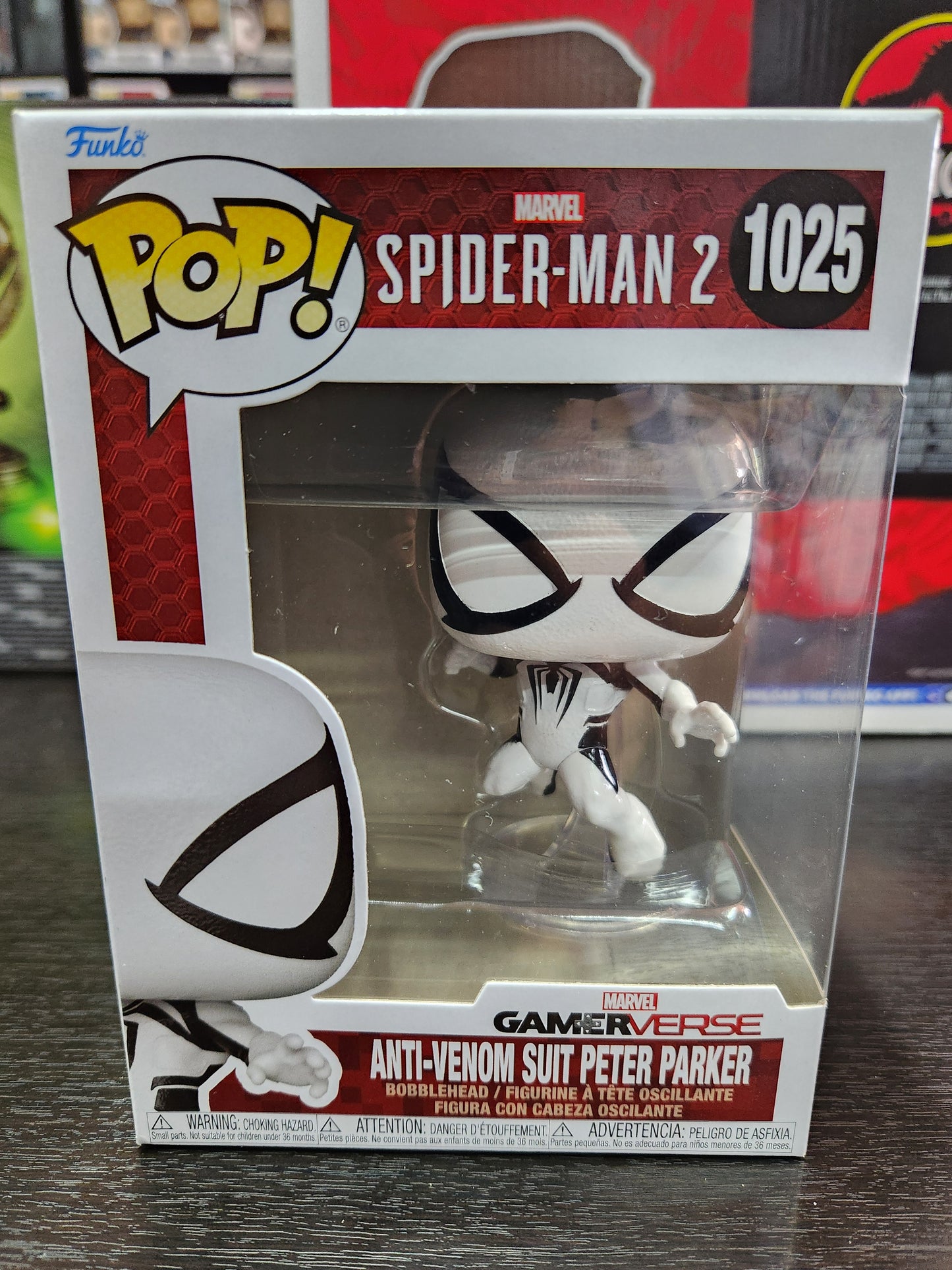 FUNKO POP ANTI-VENOM SUIT PETER PARKER 1025 SPIDERMAN 2 MARVEL